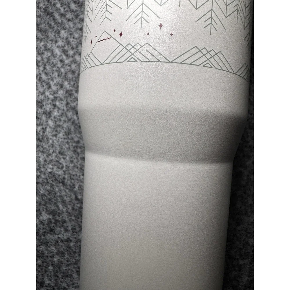 Stanley 30 oz Winterscapes The Iceflow Flipstraw Tumbler Pale Stone ECU - Picture 8 of 11